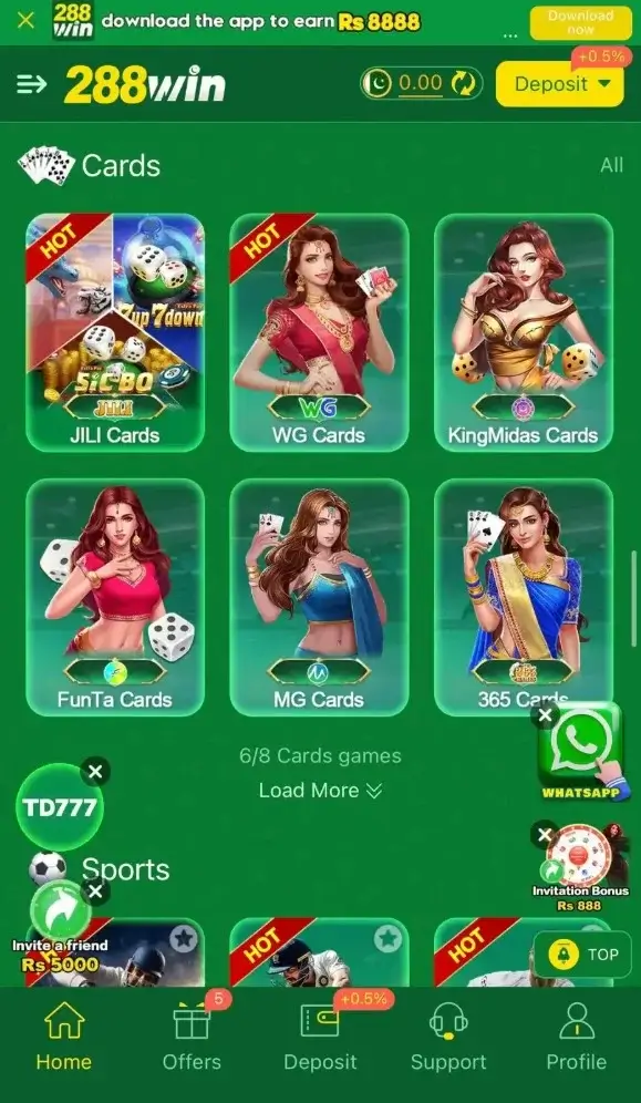 288win app interface